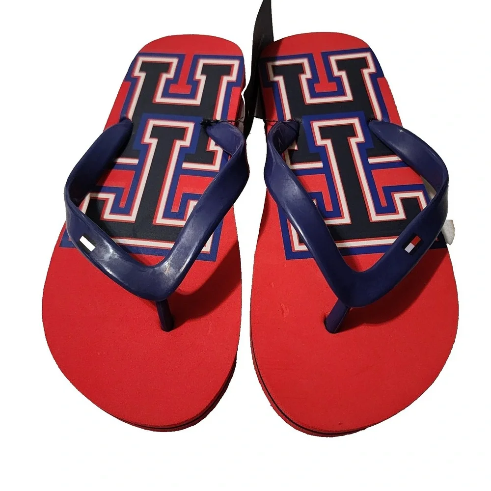 Tommy Hilfiger Boys Flip‎ Flop Rubber Sandals Size L (1-2)